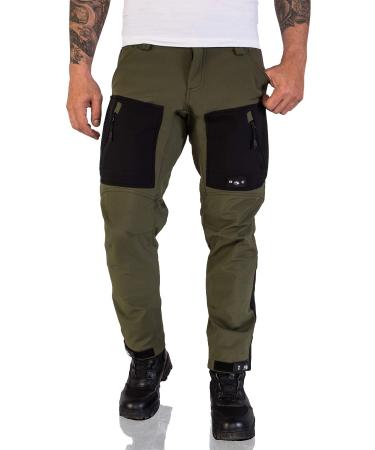 Rock Creek Men's Softshell Pants Cargo Pants Outdoor Pants H-196 L Dark Green