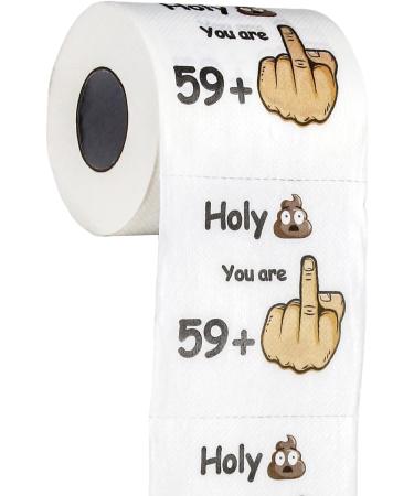 Original Funny Toilet Paper for 60th Birthday - 59 + 1 Celebration - Hilarious Gift for Men & Women - 250 Soft Sheets - Perfect 60th Birthday Decoration - Buy Online on GoSupps.com