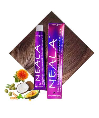 NEALA-06 DARK BLONDE Professional hair color without ammonia PPD and MEA permanent color 1 x 100 ml Brown 100 ml (1 pack)