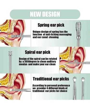 Pleteffect Ear Cleaner The Most Professional Ear Cleaning Master in 2024 Earwax Cleaner Tool Set Portable Earwax Removal Kit Ear Cleaner Earwax Removal Tools with PU Leather Case (A Green) A Green - Buy Online on GoSupps.com