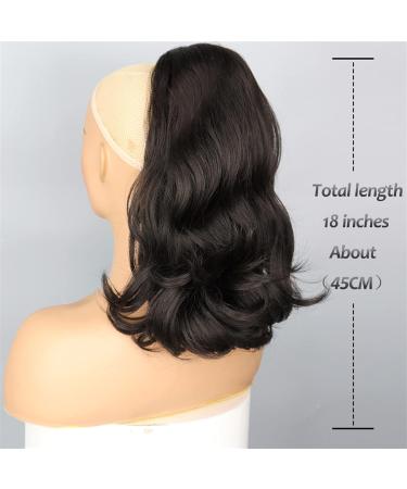 Ponytail Extension Synthetic Tail Warping 18" Hairpiece with 2 Plastic Comb Drawstring Ponytail Hair Extension Natural Black Ponytail Hair Extension(2) 18inch-45cm 2 - Buy Online on GoSupps.com