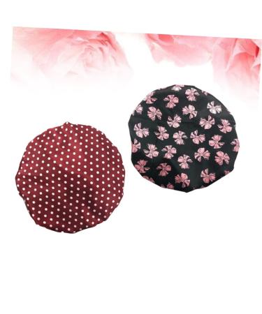 UKCOCO 2pcs Women's Reusable Shower Caps Set - Water Resistant Bath Visor for Salon & Home Use - Buy Online on GoSupps.com
