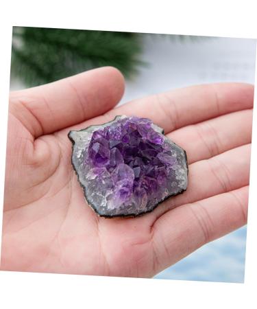 PRETYZOOM Purple Ornament 2pcs Amethyst Cluster Chips Rock Amethyst Gravel Geode Natural Crystal Adornment Irregular Fluorite - Buy Online on GoSupps.com
