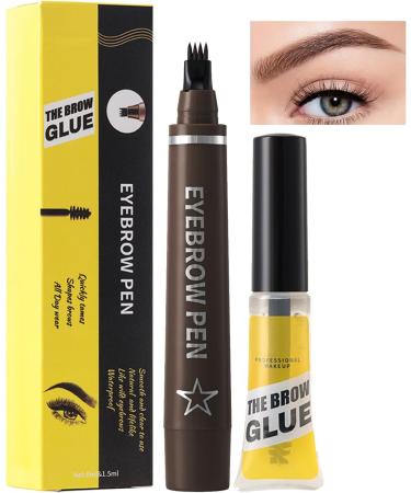  Hugsweet Hugsweet Eyebrow Pencils for Women Microblading Eyebrow Pen Long Lasting Waterproof Eyebrow Pencil - Eyebrow Liquid Makeup Pen 4 Pin Fork with Gel for Women - Buy Online on GoSupps.com