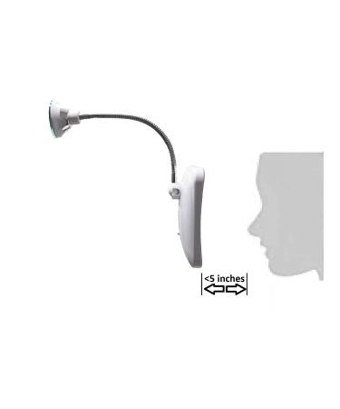 JiBen Square Flexible Gooseneck LED Lighted 10X Magnifying Makeup Mirror  Power Locking Suction Cup  Bright Diffused Light  360 Degree Swivel  Portable Cordless Travel and Home Bathroom Vanity Mirror 10X White - Buy Online on GoSupps.com