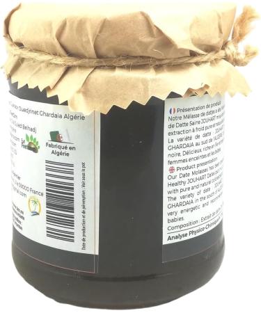 Date Syrup - Natural Date Molasses JOUHART de GHARDAIA 250 Gr Jar Cold Pressed Artisanal - Buy Online on GoSupps.com