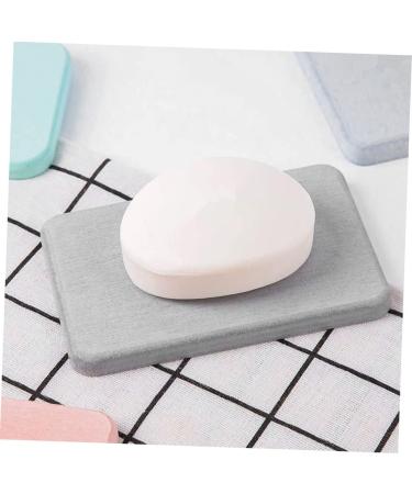 Ciieeo 2pcs Diatomite Soap Pad Silicone Soap Holder Soap Silicone Pad Soap Dishes for Bathroom Soap Holder for Shower Rectangle - Buy Online on GoSupps.com
