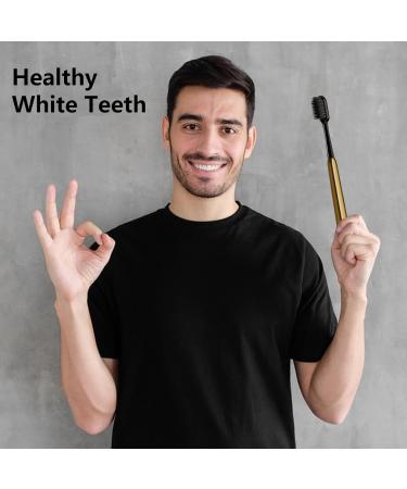 Z-VAPRESS Gold Ceramic Travel Toothbrush - Luxury Golden Plated Design + 2 Bonus Soft Silicone Replacement Heads - Buy Online on GoSupps.com