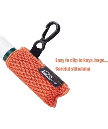 Lip Balm Holder Keychain Set - 5pcs Clip-On Chapstick Sleeves in Black, Orange, Jade, Yellow, Beige - Buy Online on GoSupps.com