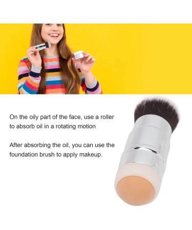 2 in 1 Face Oil Absorbing Roller Oil Absorbing Face Roller Reusable Double Headed Volcanic Stone Oil Absorbing Roller with Foundation Brush for Facial Skin Care - Buy Online on GoSupps.com