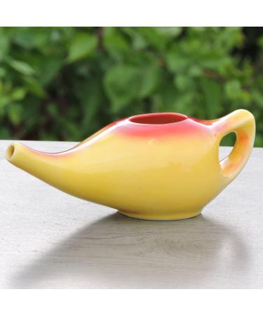 ANCIENT IMPEX Ceramic Neti Pot with Neti Salt Sachets - Natural Sinus Cleansing Solution - Buy Online on GoSupps.com