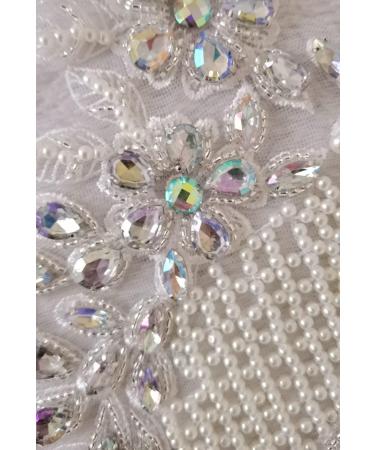 Handmade Rhinestone Lace Applique with Beads - Multicolor Dress and Clothing Trim - Buy Online on GoSupps.com