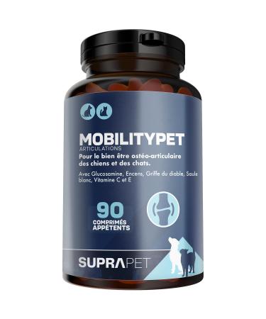 Suprapet Joints Dogs and Cats - Bone and Cartilage Support 90 tablets - Natural complementary food with Boswelia Glucosamine, Chondroitin, MSM and Devil's Claw, Vitamin C