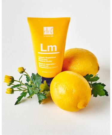 Dr Botanicals Lemon Rescue Body Butter - Spa Quality Moisturizer with Shea Butter - For Dry Skin on Feet, Elbows, and Knees - with Coconut Lemongrass & Almond Oil - Fast Absorbing Formula - 1.69oz - Buy Online on GoSupps.com