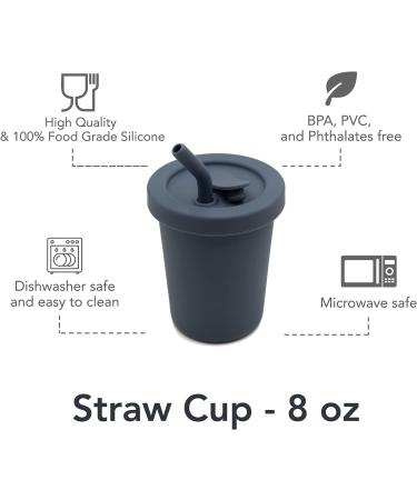 Ka Straw Cup | 100% Food-Grade Silicone | Spill-Proof | Non-Slip & Soft | Dishwasher Friendly | Fern 8 oz - Buy Online on GoSupps.com