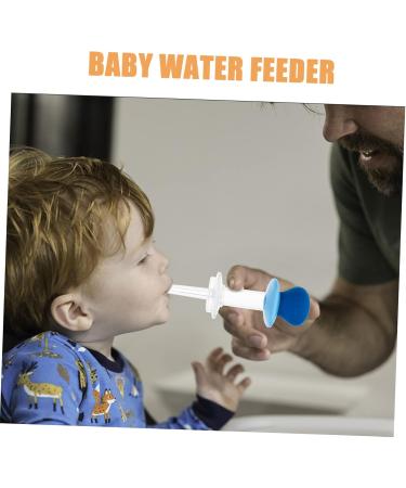 Gleavi Baby Food Container Set | 2-Piece Liquid Pacifier Dispenser for Infants & Premature Babies | Colostrum Feeder for Easy Feeding | Blue Baby Barrel Feeder 14x4.6x2 cm - Buy Online on GoSupps.com