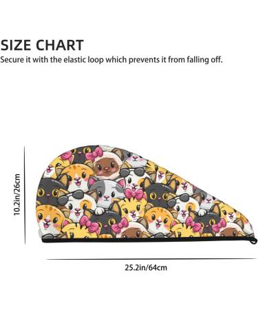 Quick-Dry Hair Towel Wrap | Cute Cat Cartoon Design | Hair Turban for Fast Drying | Perfect International Shipping - Buy Online on GoSupps.com
