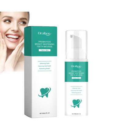 Bright Whitening Teeth Mousse Herbal Brightening Oral Repair Oral Repair Treatment Teeth Whitening Mouthwash Foam Teeth Whitening Toothpaste Ultra -Fine Mousse - 60 ml (1PC)