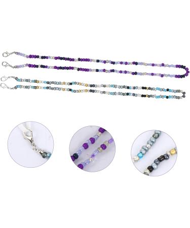 Minkissy 4-Piece Adjustable Mask Chain & Glasses Straps | Stylish Face Cover Rope Lanyards & Bead Chains for Masks - Buy Online on GoSupps.com