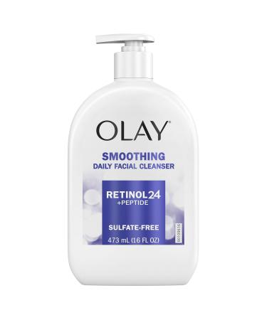 Olay Face Wash Daily Facial Cleanser with Retinol Peptides & Glycerin - Smoothing Noursihes Skin Surface Hydrates while Cleansing - Sulfate-Free Paraben-Free 16 Oz 16 Fl Oz (Pack of 1) - Buy Online on GoSupps.com