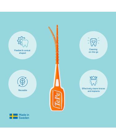 Buy Tepe Easypick Dental Stick XS/S - 36 Pieces with Pocket Case | Easy Daily Dental Care On-the-Go - Orange (Pack of 3) - Buy Online on GoSupps.com