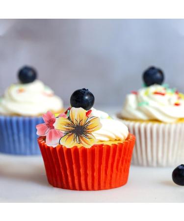 Small Flower Cupcake Decoration Wooauto Cake Flower Topper Edible Flowers Edible Flowers Paper Cake Decoration Birthday Party Food Decorations One Size 440pcs - Buy Online on GoSupps.com