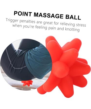 Magiclulu Star Fitness Ball - Portable Massage Roller & Coordination Training Tool | Elastic Silicone Pilates Ball (8x8cm) - Foot Massager in Red - Buy Online on GoSupps.com