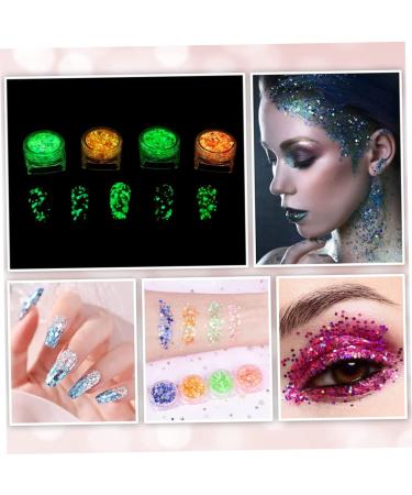 Glow-In-The-Dark Glitter Set | 12 Luminous Colors for Body Face & Hair | Self-Adhesive UV Black Glitter | International Shipping Available - Buy Online on GoSupps.com