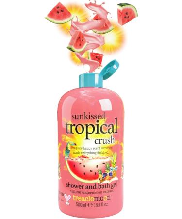 Sunkissed Tropical Crush Shower & Bath Gel 500ml with Bath Washcloth - Luxurious Refreshing and Nourishing Skin Care Duo - Buy Online on GoSupps.com