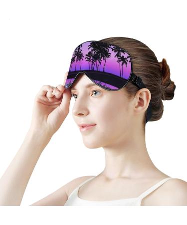 Tropical Night Seashore Sleep Mask - Adjustable Blindfold for Sleeping & Travel - Buy Online on GoSupps.com