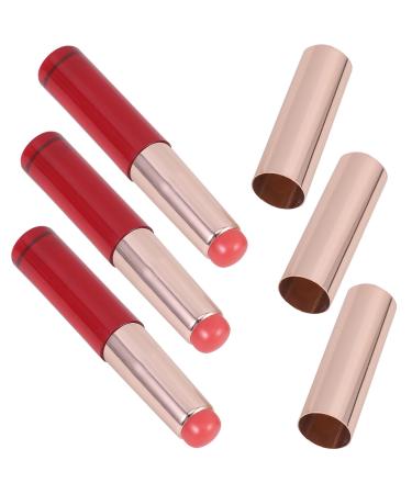 3Pcs Lip Brush Lip Gloss Brush Portable Lipstick Applicator Silicone Round Head Lipstick Smudge Brush Makeup Brush Tool for Women Girls
