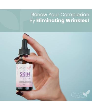 Eva Naturals Skin Perfecting Serum - Aloe, Sandalwood, MSM, Peptides, Rose Hip Seed Oil - 1 oz - Rejuvenates, Stimulates Collagen, Reduces Wrinkles, Hydrates, Balances Oil - Buy Online on GoSupps.com