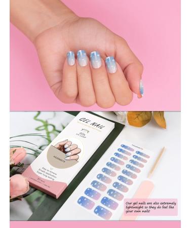 Kalolary Gel Nail Polish Strips Set with Nail File & Stick - Waterproof Semi Cured Art Sticker for Women, UV/LED Lamp Required - 6 Pack - Buy Online on GoSupps.com