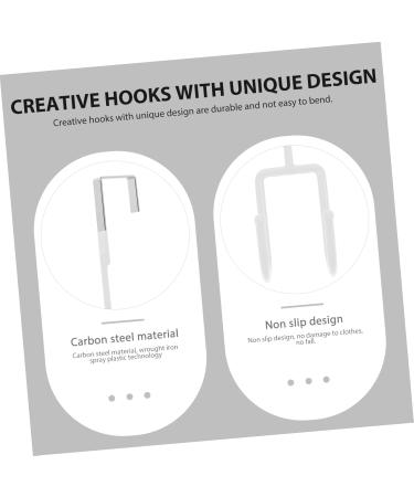 OATIPHO Door Hanger Hook 4pcs Towel Hangers Storage Hangers Metal Twin Hooks Punch- Hook Door Frame No Punching 19X9X5CM White - Buy Online on GoSupps.com