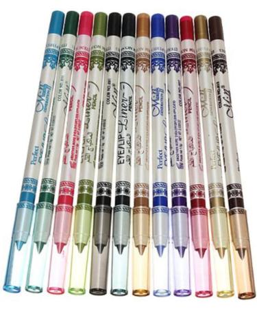  Beatifufu Set of 3 Eyeliner Pencils 12 Lip Pencils 12 Eyebrow Pencils 12 Eyeshadow Pencils for Party - Buy Online on GoSupps.com