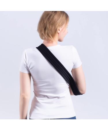 Adjustable Lightweight Arm Sling for Men & Women - Comfortable Support for Left/Right Injured Arm - N//C HSManLian - One Size Black - Buy Online on GoSupps.com
