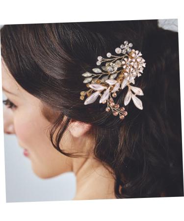 Housoutil 1pc Pearl Hair Pin Wedding Hair Clips Wedding Bridal Hair Clip Pearl Hair Clip Colorful Hair Cuffs Bridal Pearl Hair Comb Floral Hair Comb Tiara Accessories Crystal Bride - Buy Online on GoSupps.com