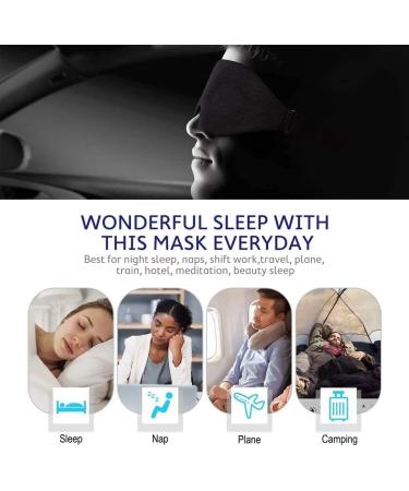 Dreamy Sleeper 3D Contoured Sleeping Mask - Memory Foam, Concave Molded Design, Ideal for Travel, Yoga, Naps - Eliminate Light for Comfortable Night Sleep - Buy Online on GoSupps.com