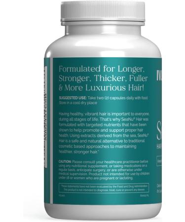 SeaNU Hair Vitamins with Biotin, Vitamin B3, Zinc, Saw Palmetto Berry, Green Lipped Mussel - 30 Day Supply - Buy Online on GoSupps.com