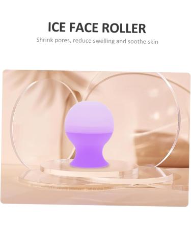 Housoutil Silicone Ice Cube Tray & Face Roller - Skin Care Tool for Facial Massage - Purple 9.5x7.2cm - International Shipping Available - Buy Online on GoSupps.com