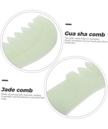 Magiclulu Jade Comb - Premium Skincare Massage Tool for Scalp & Facial Relief | International Shipping Available - Buy Online on GoSupps.com