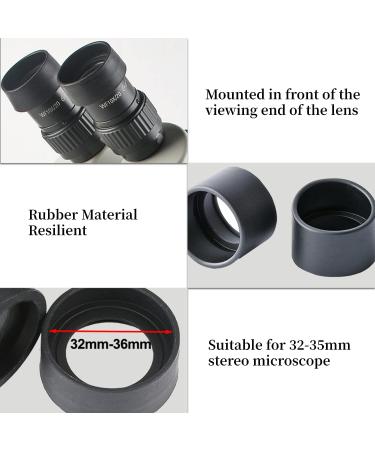 AUNMAS 2PCS Eyepiece Cover Binocular Eye Cups Replacement Guard - 36mm Diameter Stereo Microscope Accessory (KP-H2 Flat Angle) - Buy Online on GoSupps.com