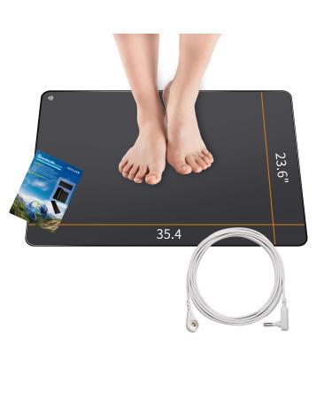 Grounding Mat,35.4x23.6 inches,Reconnect to The Earth EMF Recovery,for Foot Therapy, Universal Grounding Sleep Mat, Grounding Yoga Mat,Improve Energy,Sleep Assist and Helps with Anxiety 23.6x35.4 Inch (Pack of 1)