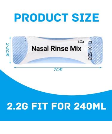 Neti Pot Nasal Rinse Salt for Nasal Shower for Adults & Kids (2.4g) - 60 Count - Buy Online on GoSupps.com