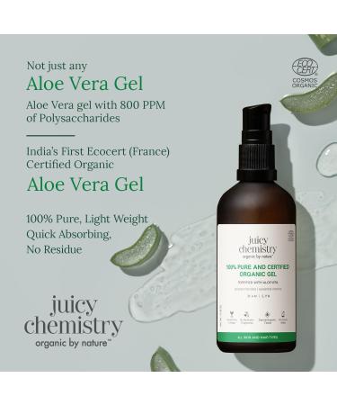 Juicy Chemistry Aloe Vera Gel (100 Ml (Pack Of 1) Beige Green) 3.38 Fl Oz (Pack of 1) - Buy Online on GoSupps.com