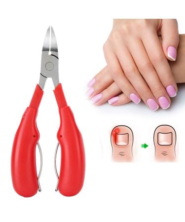 Nail Cuticle Cutter Sharpener Cuticle Cutter for Toenails Manicure Pedicure (Red)