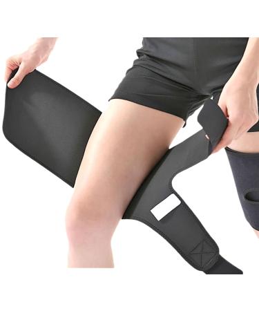 YIKANGHENG Thigh Brace Belt 31 Inch x 7.8 Inch Chloroprene Rubber Adjustable Thigh Supports Strap for Men and Women Running Balls Exercise and Sports (X-Large)