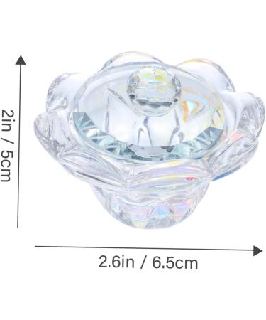 Beaupretty 1Pc nail art crystal cup Nail Crystal Container acrylic nail dish bowl nail crystal bowl nail art glassware clear dappen dishes manicure care tools dip powder nail kit large lotus - Buy Online on GoSupps.com