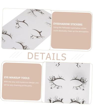 HAPINARY 8 Pairs Halloween Eyeliner Stickers Tool Stickers Face Stickers Eye Makeup Sticker Pvc Black - Buy Online on GoSupps.com