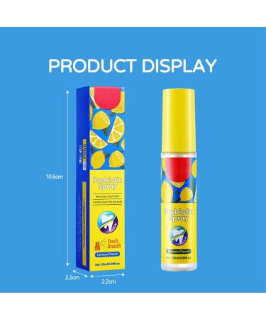 Bad Breath Oral Spray Lemon Scent Herbal Extract Cleaning Mouth Freshener 20ml Pocket Size 8 Hours Lasting Relief for Dry Mouth Promotes Oral Health - Buy Online on GoSupps.com